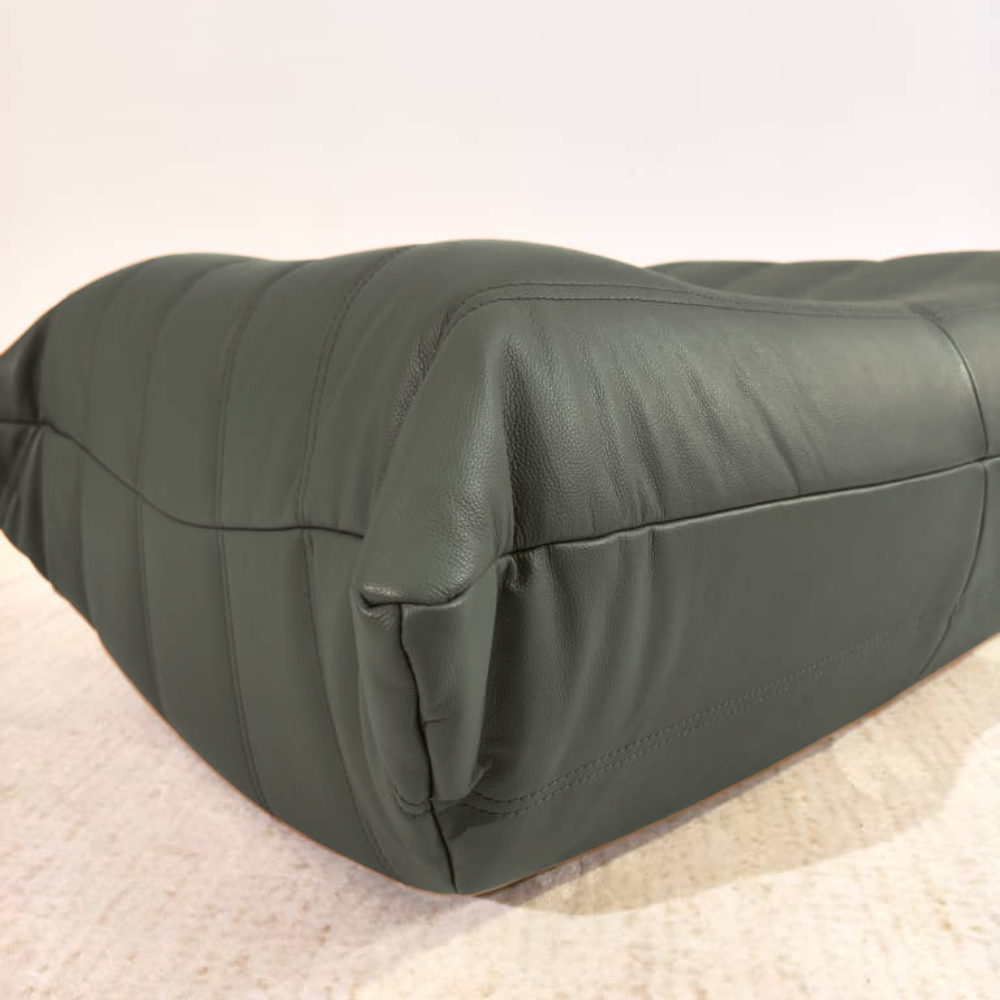 Leather Low Lounge Ottoman