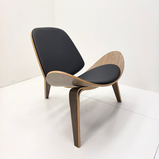 Schalenstuhl – Bugholz-Loungesessel aus Leder | DREAMOA