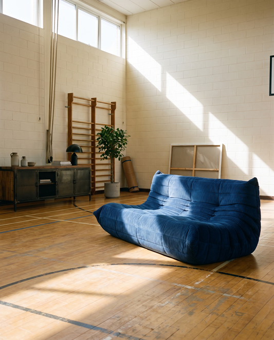 Low Lounge 3-Seat Sofa in Corduroy | DREAMOA