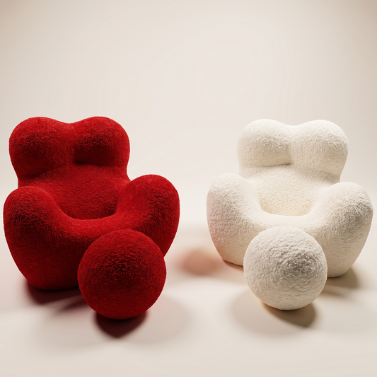 Mama Bouclé Sessel – Skulpturaler Bouclé Akzentstuhl | DREAMOA