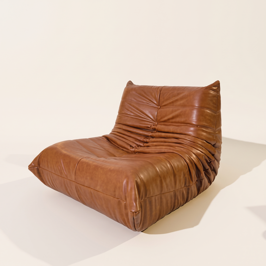 Niedriger Lounge-Sessel aus Leder | DREAMOA
