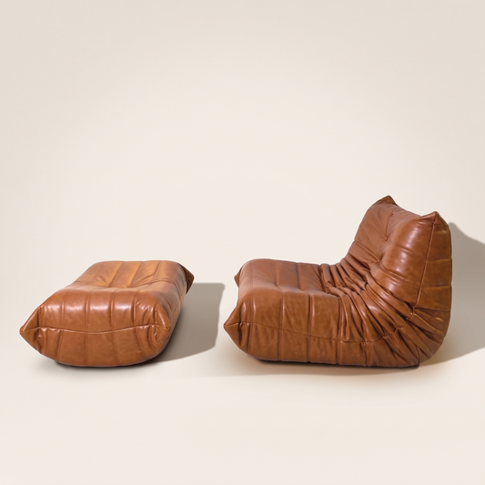 Low Lounge Modulset aus Leder | DREAMOA