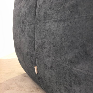 Niedriger Lounge-Sessel und Ottoman aus Wildleder | DREAMOA