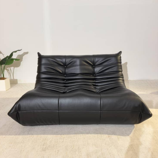 Low Lounge 2-Sitzer Sofa Leder | DREAMOA