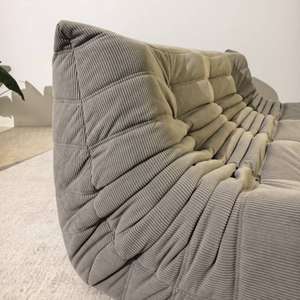 Niedriges Loungesofa 3-Sitzer aus Cord | DREAMOA