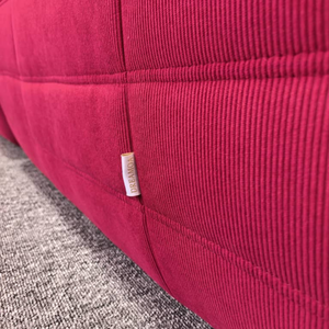 Niedriges Modulares Sofa-Set aus Himbeerfarbenem Cord | DREAMOA