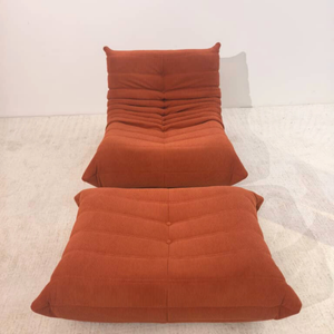 Niedriger Lounge-Modulsessel & Ottoman aus Cord | DREAMOA