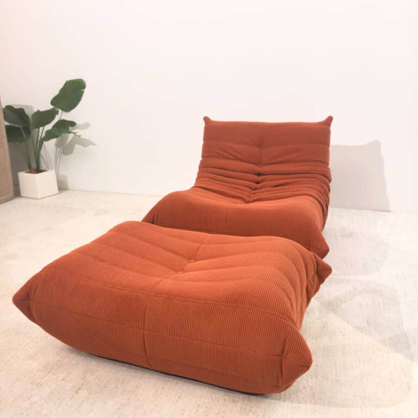 Custom Low Lounge 1 Seater and ottoman