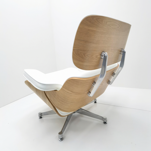 Chefsessel & Ottoman – Skulpturales Leder Lounge-Set | DREAMOA