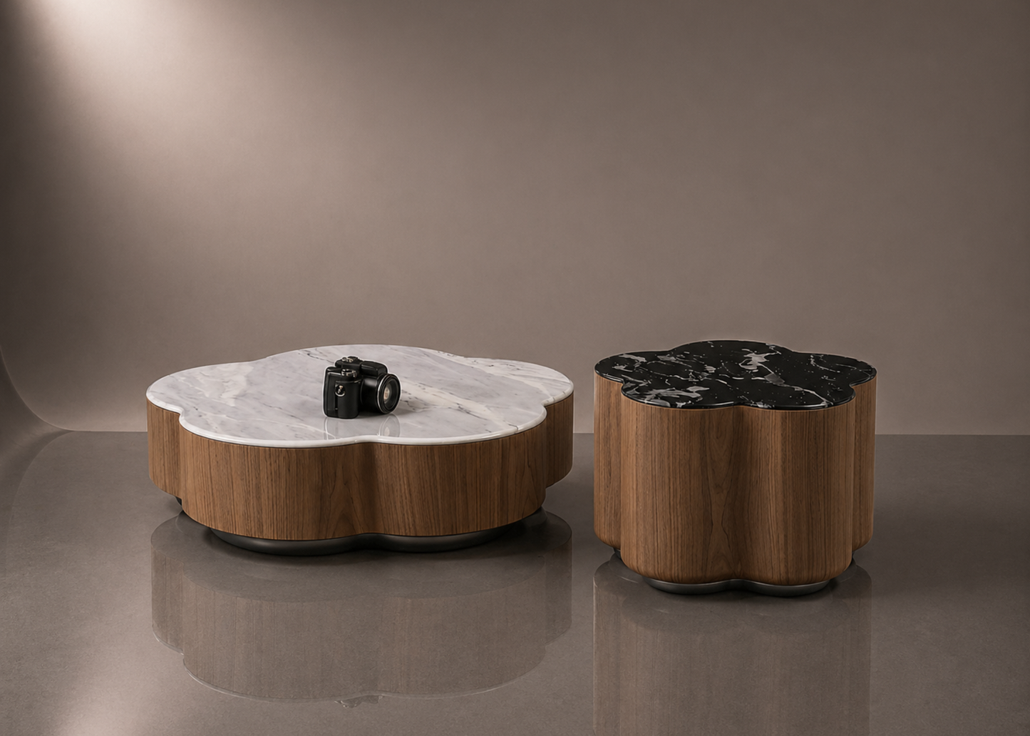 Aurora Marble Bloom Coffee Table Se
