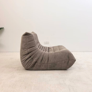 Niedriger Lounge-Sessel und Ottoman aus Wildleder | DREAMOA