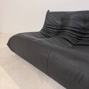 Low Lounge 2-Sitzer Sofa Leder | DREAMOA