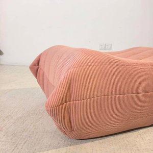 4-teiliges Low-Lounge-Set aus rosa Kord | DREAMOA