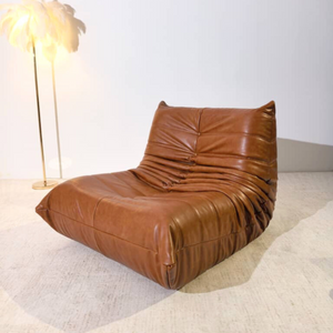 Niedriger Lounge-Sessel aus Leder | DREAMOA
