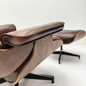 Chefsessel & Ottoman – Skulpturales Leder Lounge-Set | DREAMOA