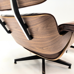 Chefsessel & Ottoman – Skulpturales Leder Lounge-Set | DREAMOA