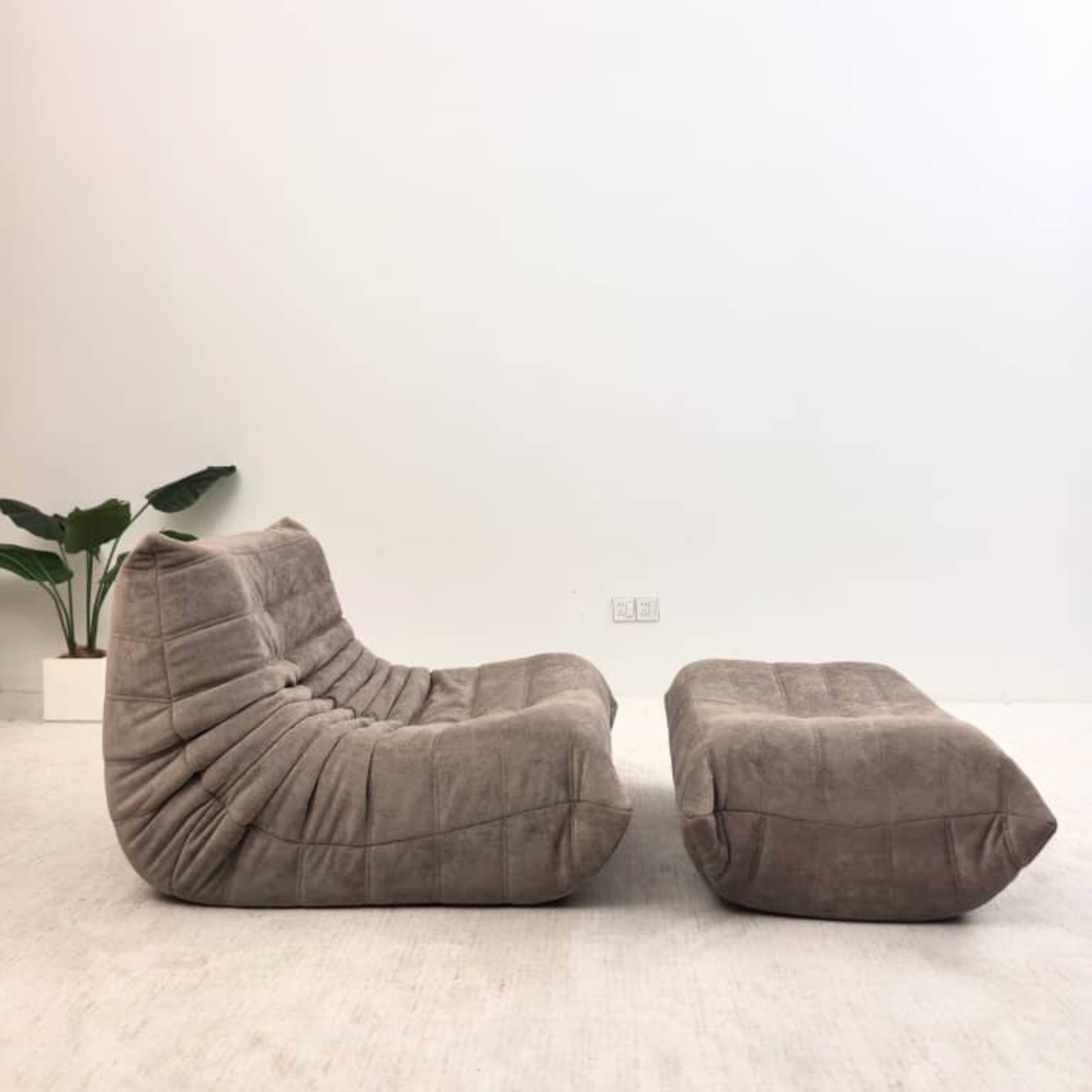 Custom Low Lounge 1 Seater and ottoman