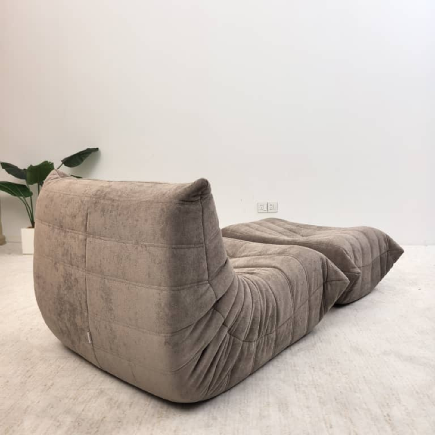 Custom Low Lounge 1 Seater and ottoman