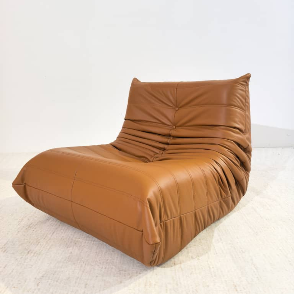 Niedriger Lounge-Sessel aus Leder | DREAMOA