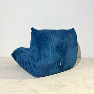 Niedriger Lounge-Modulsessel & Ottoman aus Cord | DREAMOA