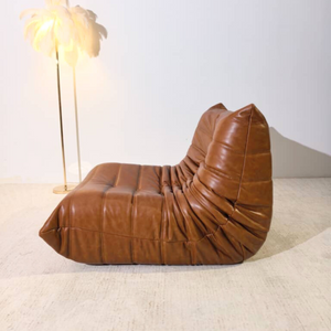 Niedriger Lounge-Sessel aus Leder | DREAMOA