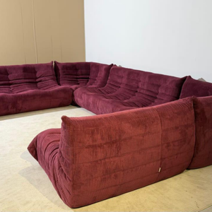 Niedriges Modulsofa-Set in Burgund | DREAMOA
