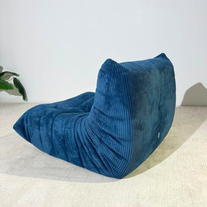 Niedriger Lounge-Modulsessel & Ottoman aus Cord | DREAMOA
