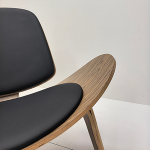 Schalenstuhl – Bugholz-Loungesessel aus Leder | DREAMOA