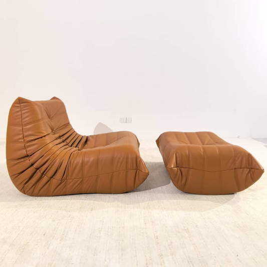 Low Lounge Modulset aus Leder | DREAMOA