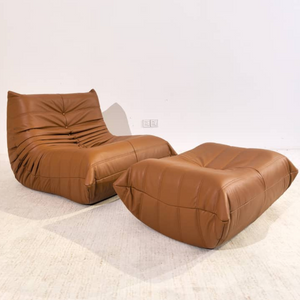 Low Lounge Modulset aus Leder | DREAMOA