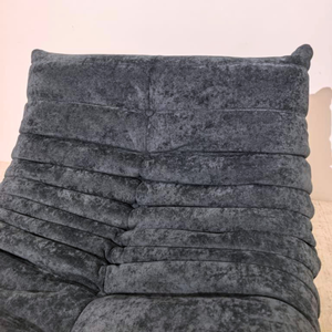 Niedriger Lounge-Sessel und Ottoman aus Wildleder | DREAMOA