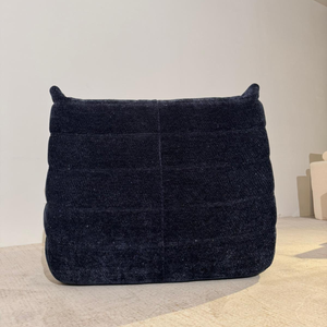 Niedriges skulpturales Sofa aus schwarzem Glitzer | DREAMOA