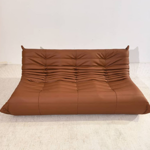 Niedriges 3-Sitzer-Sofa aus Leder | DREAMOA