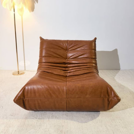 Niedriger Lounge-Sessel aus Leder | DREAMOA