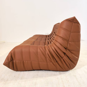 Niedriges 3-Sitzer-Sofa aus Leder | DREAMOA
