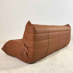 Niedriges 3-Sitzer-Sofa aus Leder | DREAMOA