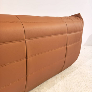 Niedriges 3-Sitzer-Sofa aus Leder | DREAMOA