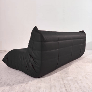 Niedriges 3-Sitzer-Sofa aus Leder | DREAMOA