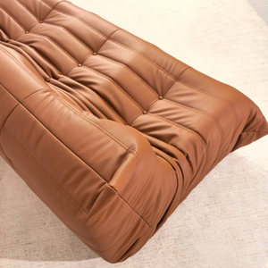 Niedriges 3-Sitzer-Sofa aus Leder | DREAMOA