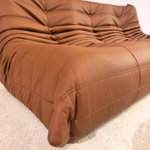 Niedriges 3-Sitzer-Sofa aus Leder | DREAMOA
