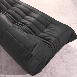 Niedriges 3-Sitzer-Sofa aus Leder | DREAMOA