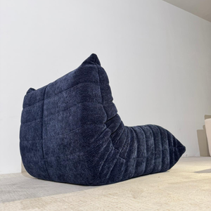 Niedriges skulpturales Sofa aus schwarzem Glitzer | DREAMOA