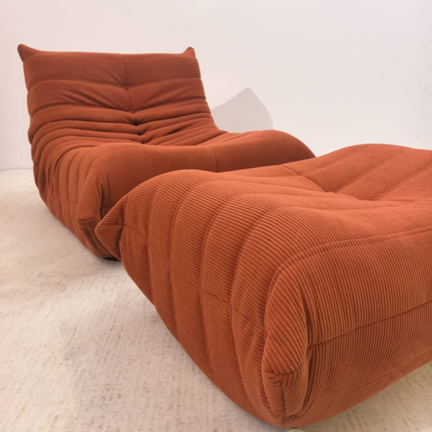 Custom Low Lounge 1 Seater and ottoman