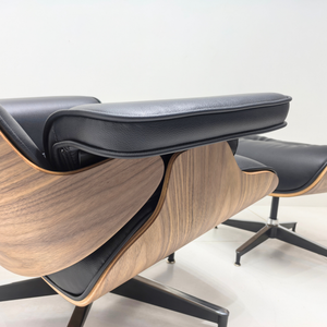 Chefsessel & Ottoman – Skulpturales Leder Lounge-Set | DREAMOA