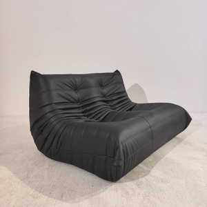 Low Lounge 2-Sitzer Sofa Leder | DREAMOA