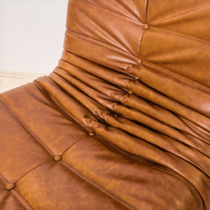 Niedriger Lounge-Sessel aus Leder | DREAMOA