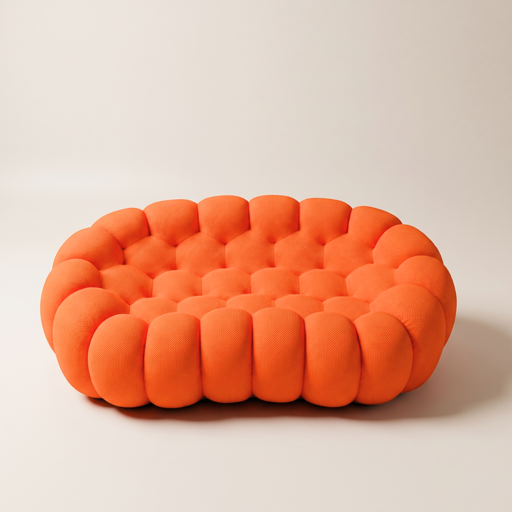 Rounded Bubble-Silhouette Sofa – 2-Seat