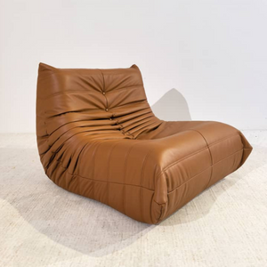 Niedriger Lounge-Sessel aus Leder | DREAMOA