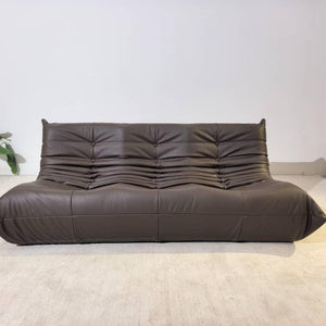 Niedriges 3-Sitzer-Sofa aus Leder | DREAMOA