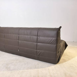 Niedriges 3-Sitzer-Sofa aus Leder | DREAMOA